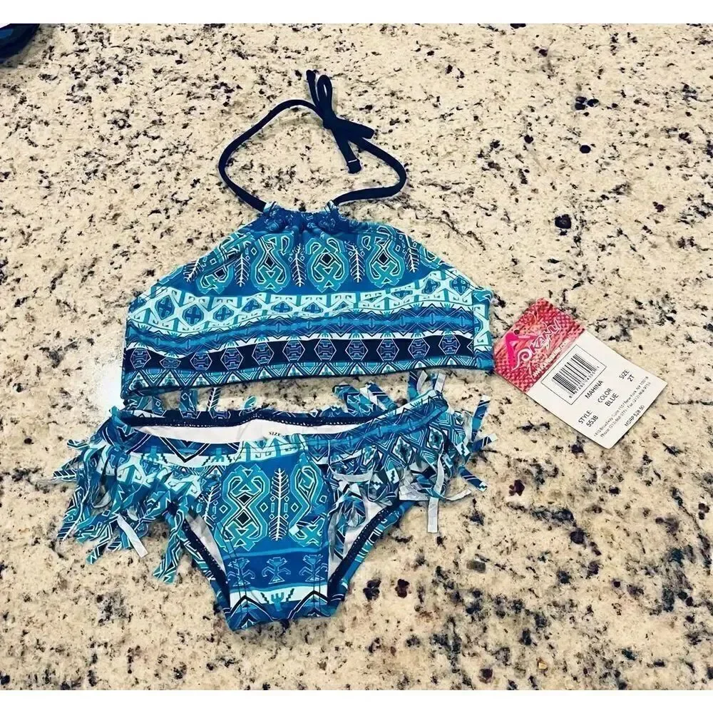 Kanu Surf Girls UPF 50+ Beach Sport Halter Bikini 2-Piece Swimsuit